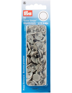 Juego de 30 botones a presión Color Snaps 12,4 mm - Gris
