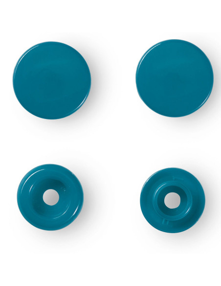 Juego de 30 botones a presión Color Snaps 12,4 mm - Azul petróleo