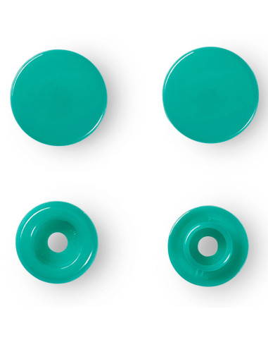 Juego de 30 botones a presión Color Snaps 12,4 mm - Verde esmeralda