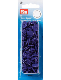 Juego de 30 botones a presión Color Snaps 12,4 mm - Violeta oscuro