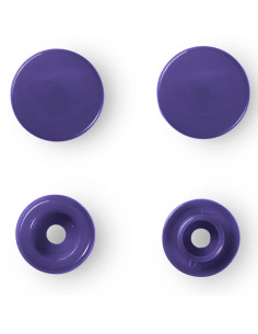 Juego de 30 botones a presión Color Snaps 12,4 mm - Violeta oscuro 2