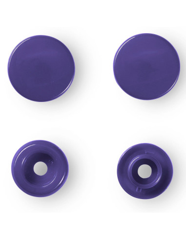 Juego de 30 botones a presión Color Snaps 12,4 mm - Violeta oscuro