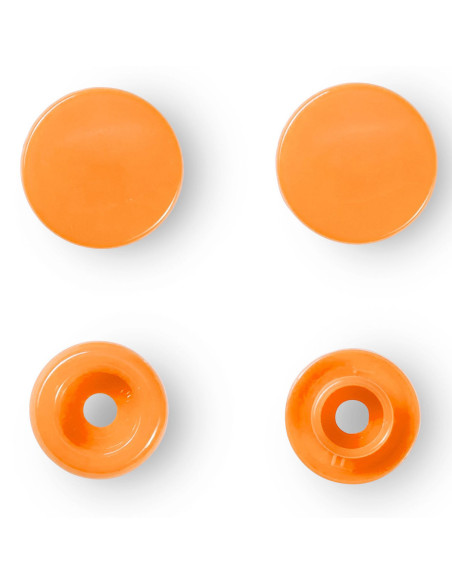 Juego de 30 botones a presión Color Snaps 12,4 mm - Naranja