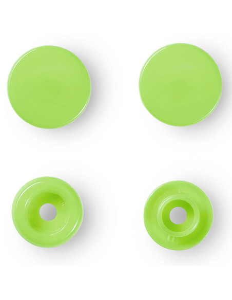 Juego de 30 botones a presión Color Snaps 12,4 mm - Verde manzana