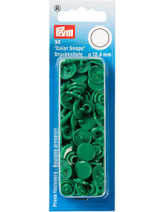 Juego de 30 botones a presión Color Snaps 12,4 mm - Verde hierba