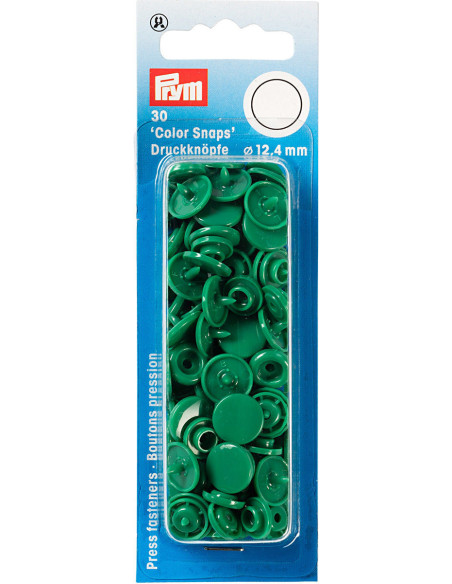 Juego de 30 botones a presión Color Snaps 12,4 mm - Verde hierba
