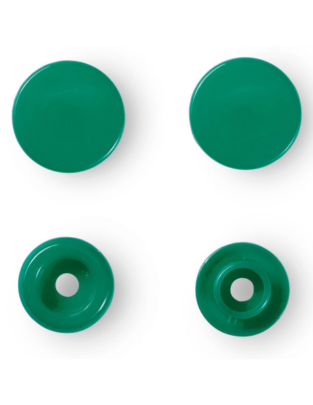 Juego de 30 botones a presión Color Snaps 12,4 mm - Verde hierba