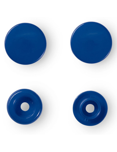 Juego de 30 botones a presión Color Snaps 12,4 mm - Azul oscuro
