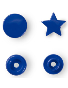 Juego de 30 botones a presión Color Snaps Estrellas 12,4 mm - Azul real 2