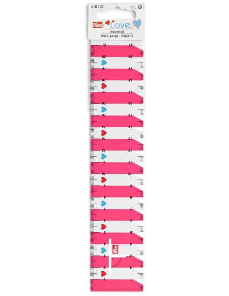 Regla para pliegues y dobladillos - Rosa fucsia