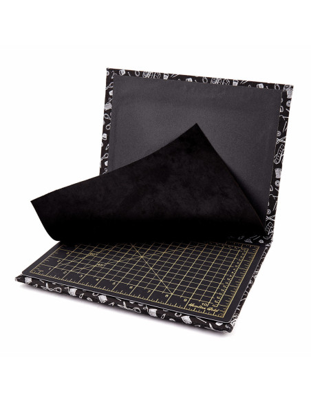 Alfombrilla de corte y planchado 4 en 1 edición negra