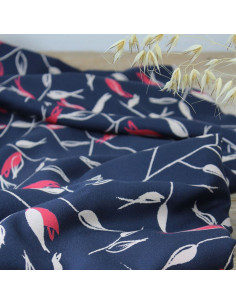 Tejido crepé de viscosa Avena azul atlántico - Églantine & Zoé