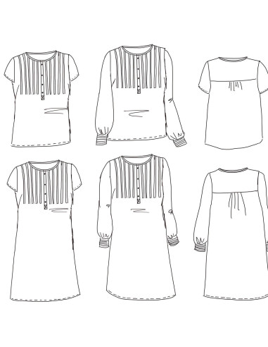 Patrón de vestido, blusa Atlas - Maison Fauve