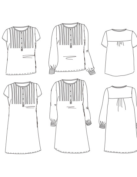 Patrón de vestido, blusa Atlas - Maison Fauve