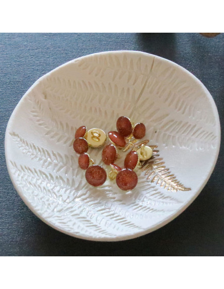 Botín con lentejuelas doradas - Caramelo
