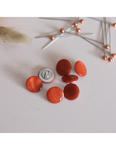 Botón de nácar con cola - Caramelo