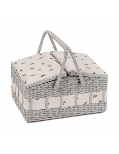 Caja de costura y cesta de mimbre - Abeja