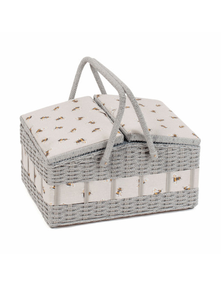 Caja de costura y cesta de mimbre - Abeja