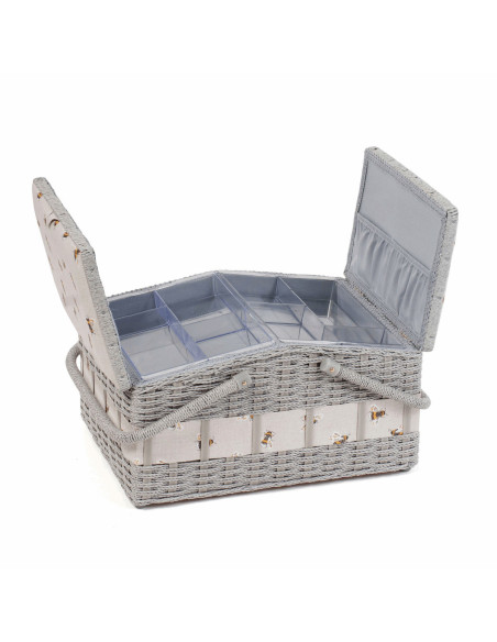 Caja de costura y cesta de mimbre - Abeja