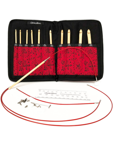 Estuche de ganchillos tunecinos de bambú ChiaoGoo