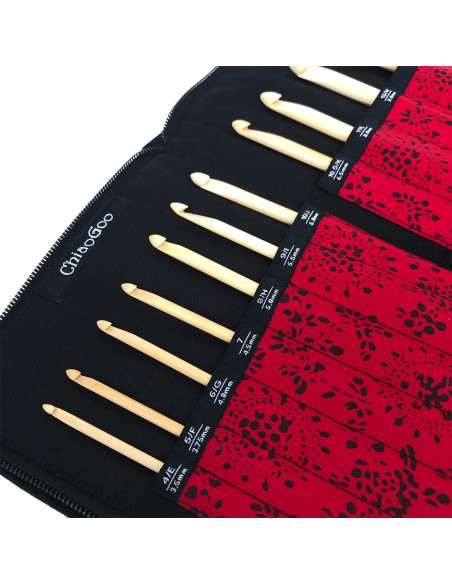 Estuche de ganchillos tunecinos de bambú ChiaoGoo