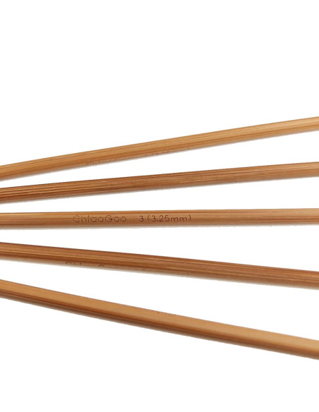 Kit agujas de doble punta de bambú Chiaogoo