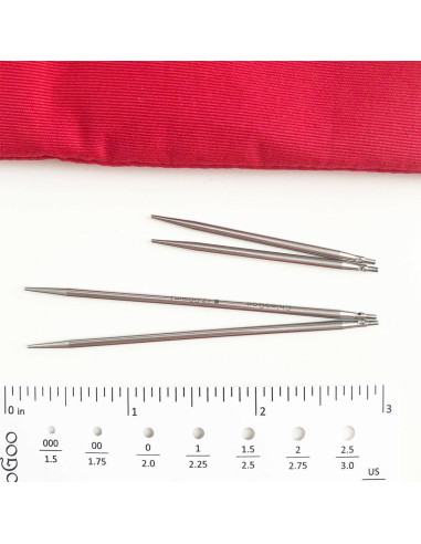 Kit de agujas circulares cortas Shorties Mini ChiaoGoo