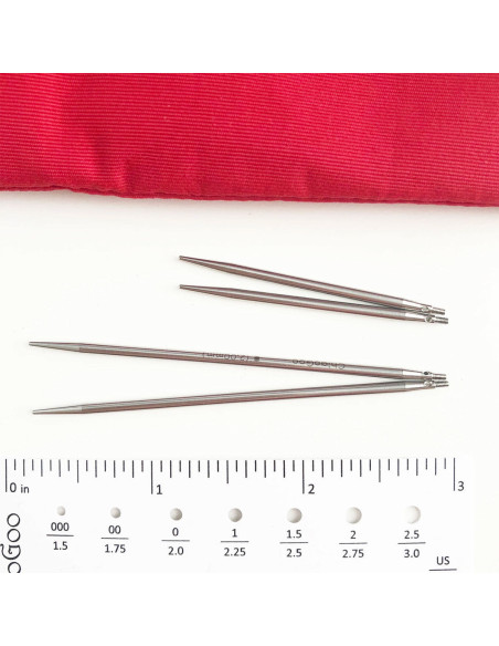 Kit de agujas circulares cortas Shorties Mini ChiaoGoo