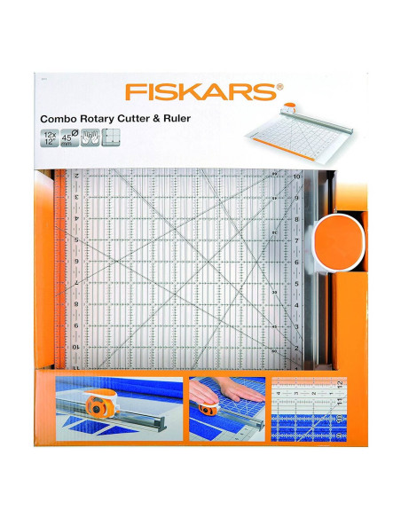 Cortador rotativo combinado y regla 12" x 12" Fiskars