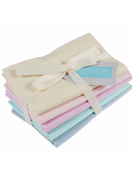 Lote de 5 cupones Fat Quarter - Pastel