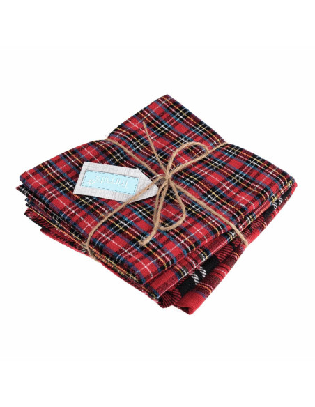 Lote de 4 cupones Fat Quarter - Tartán