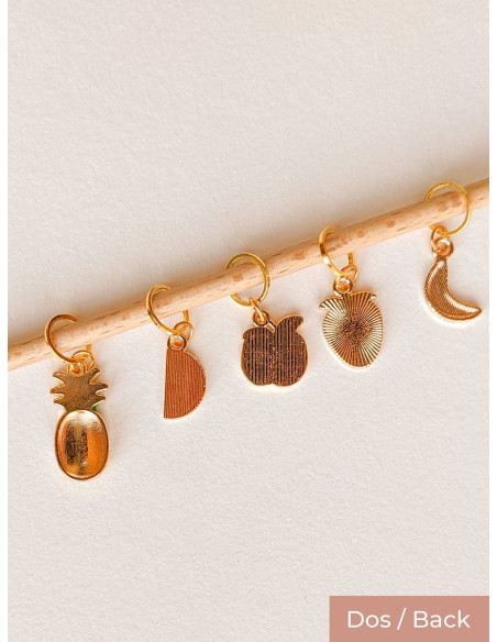 Conjunto de 5 anillos marcadores de puntos - Afrutado