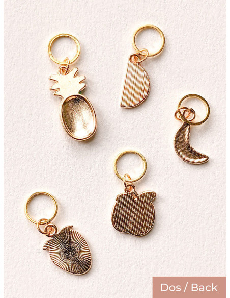 Conjunto de 5 anillos marcadores de puntos - Afrutado