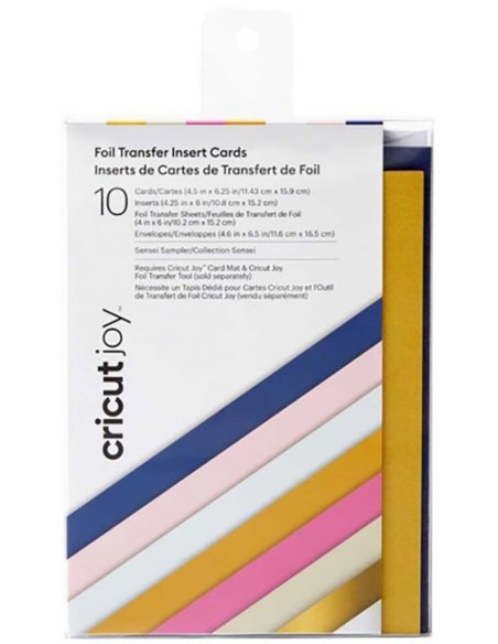 Juego de 10 tarjetas con sobres R30 especial Foil Cricut