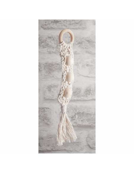 Cuentas artesanales de madera para macramé - 25 mm