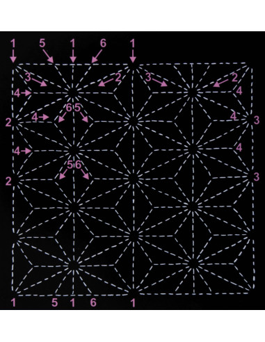 Plantilla para sashiko - Asa No Ha