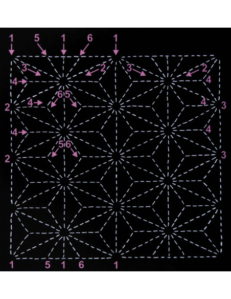 Plantilla para sashiko - Asa No Ha