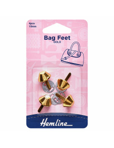 Lote de 4 patines para bolsas de 15 mm - Oro