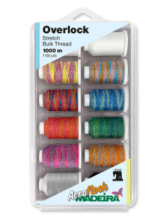 Caja de 12 conos de hilo espuma Aeroflock Madeira - Multicolor