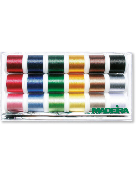 Caja de hilos para bordar Polyneon 40 Madeira