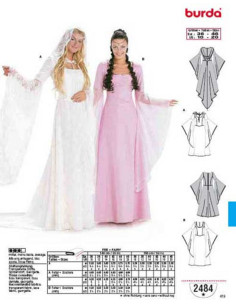 Patrón vestido de hada - Burda 2484