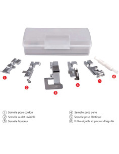 Kit de plantillas para remalladora Necchi NL-11C y Creator C12 2