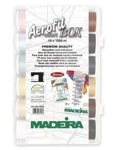 Maletín de hilos de coser SmartBox Aerofil Madeira