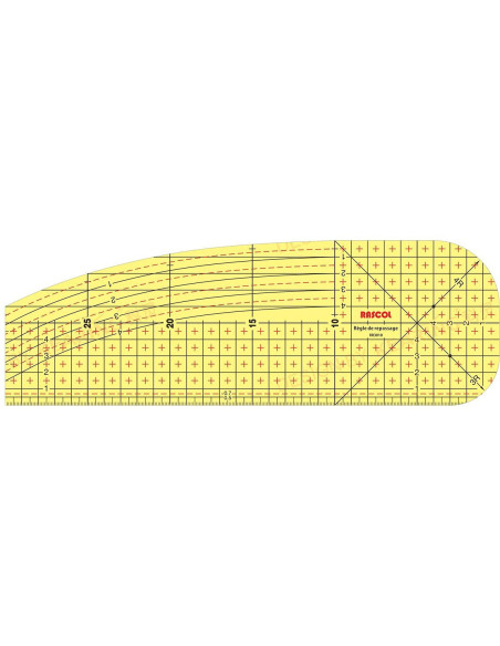 Regla de planchado en caliente para dobladillos 30 x 10 cm