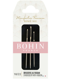 Agujas de bordado con cinta Bohin - Surtido 18/22