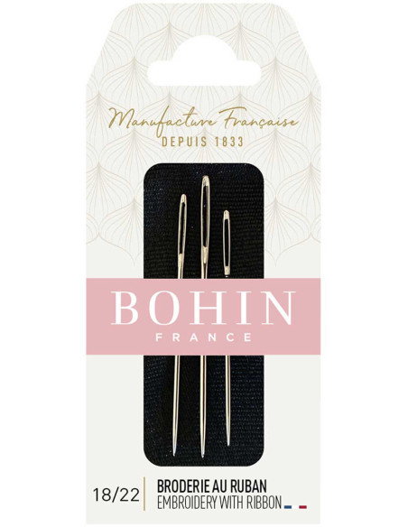 Agujas de bordado con cinta Bohin - Surtido 18/22