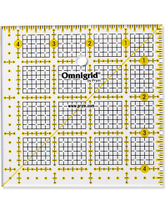 Regla de patchwork Omnigrid 4,5 x 4,5 pulgadas