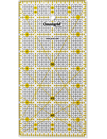 Regla de patchwork Omnigrid 4 x 8 pulgadas