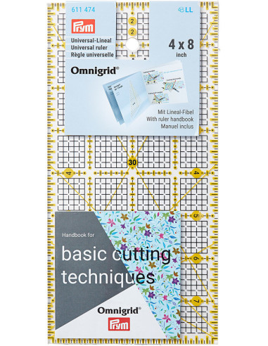 Regla de patchwork Omnigrid 4 x 8 pulgadas