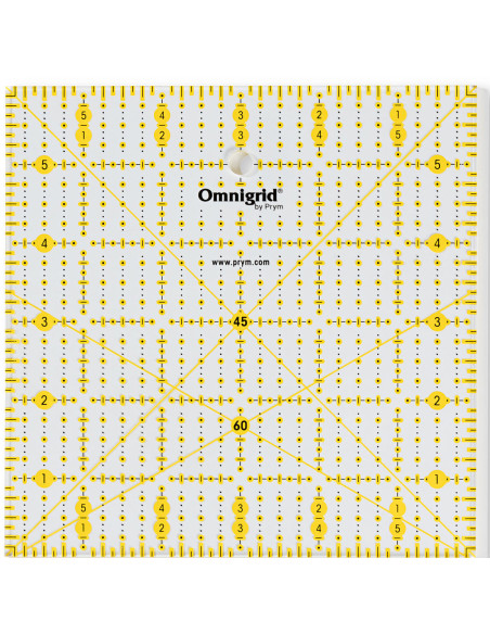 Regla de patchwork Omnigrid 6 x 6 pulgadas